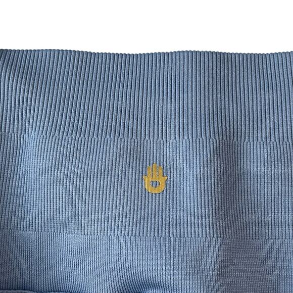 Spiritual Gangster Womens Love Sculpt Legging XS Blue Small 7/8 Ruffle New - Picture 3 of 8